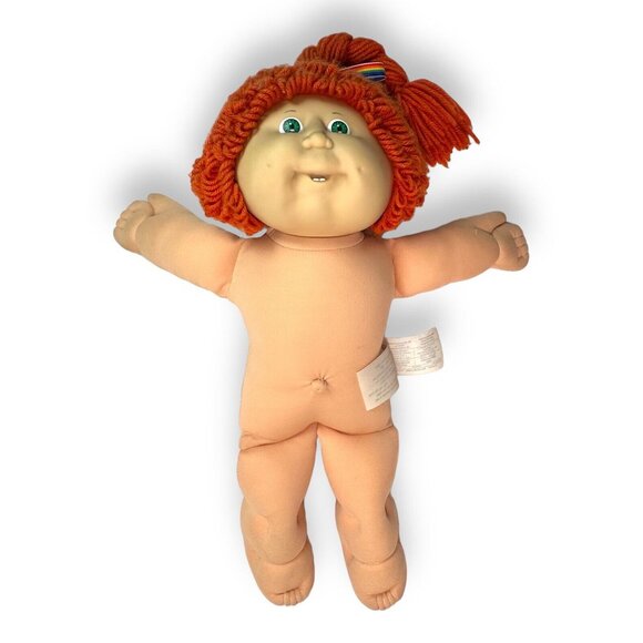 1986 Xavier Roberts Cabbage Patch Kid Doll Dimples Red Hair Blue Eyes Signed EUC - Picture 8 of 16